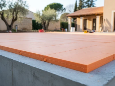 Isolation dalle béton polystyrène véranda Fréjus